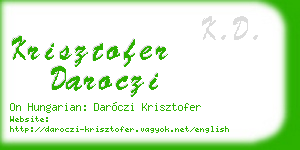 krisztofer daroczi business card
